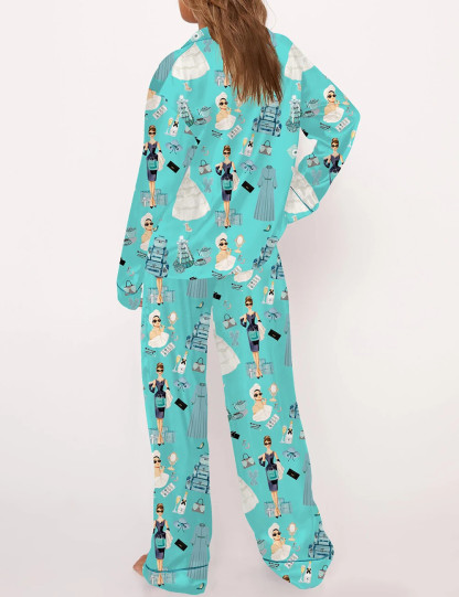 Breakfast At Tiffany's Print Pajama Set