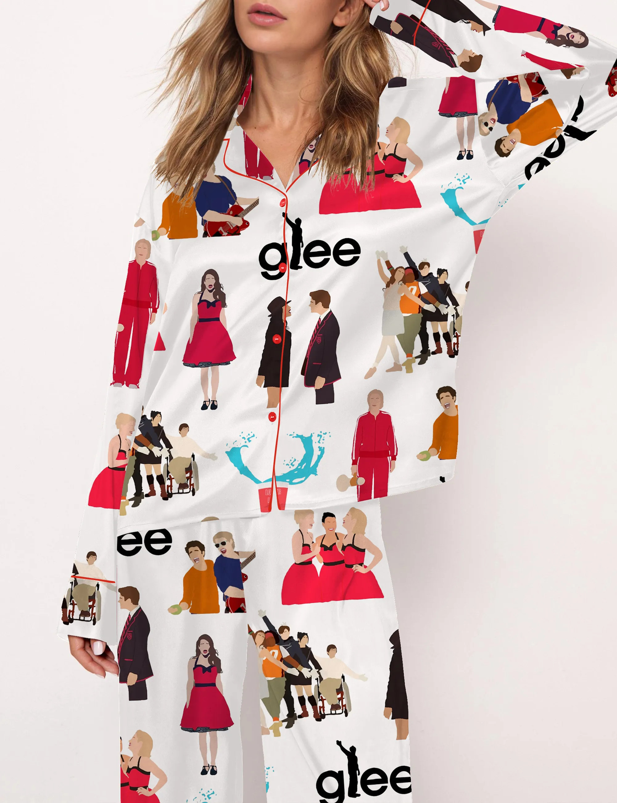 Musical TV Show Silky Satin Pajama Set For Women