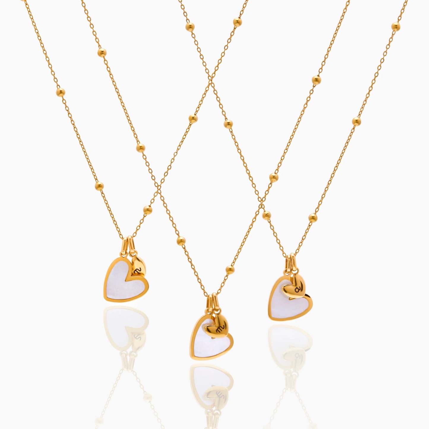 Initial Heart Duo Necklace