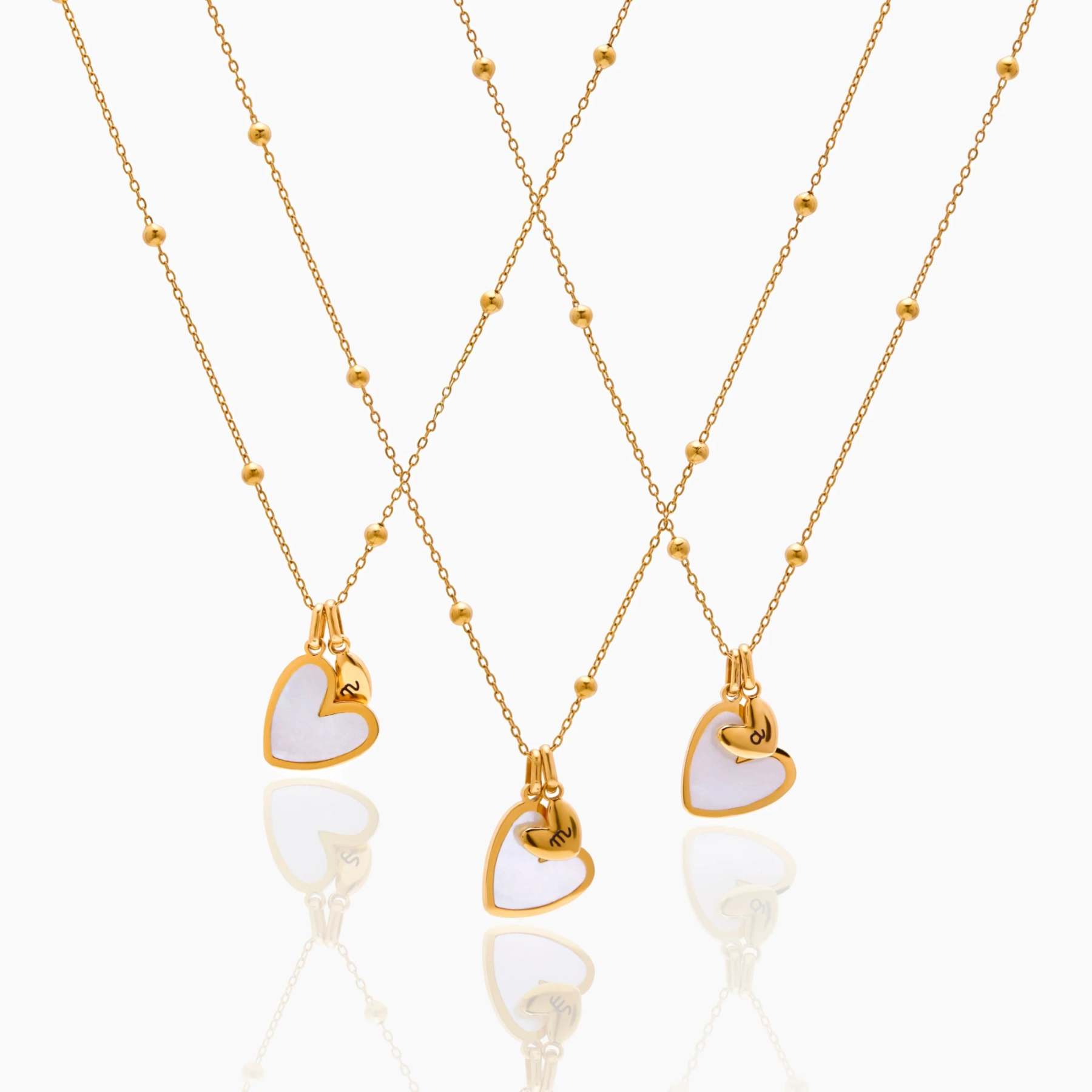 Initial Heart Duo Necklace