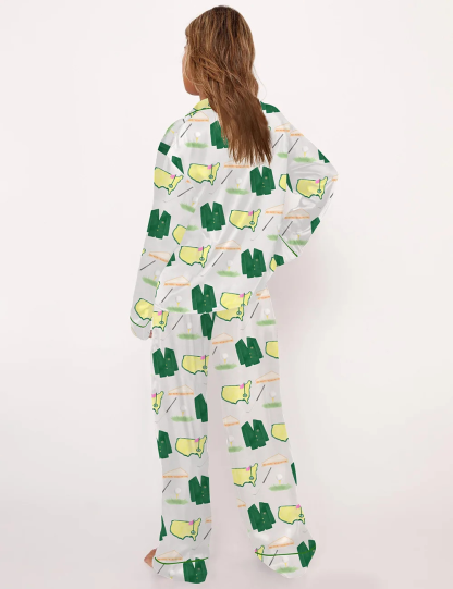 Coat And Sport Graphic Pajama Set