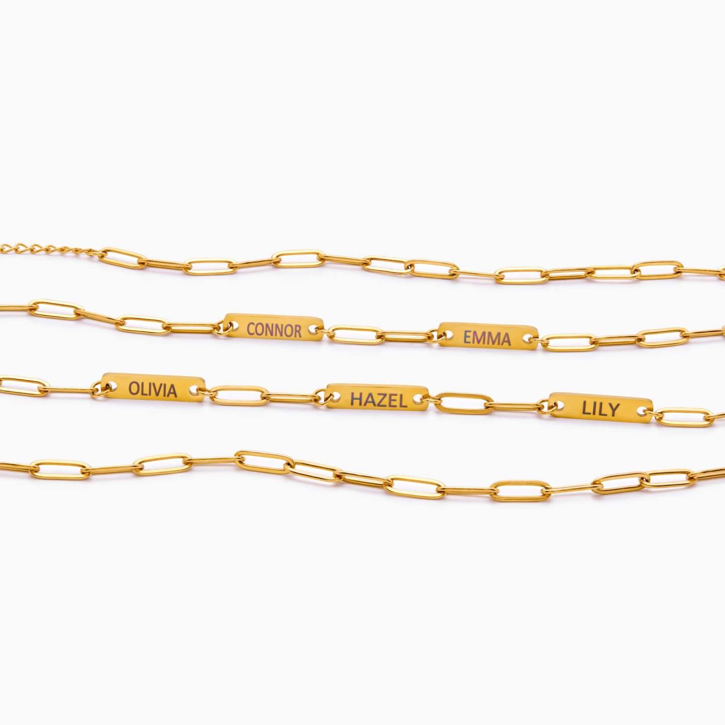 Paperclip Multi-Name Necklace