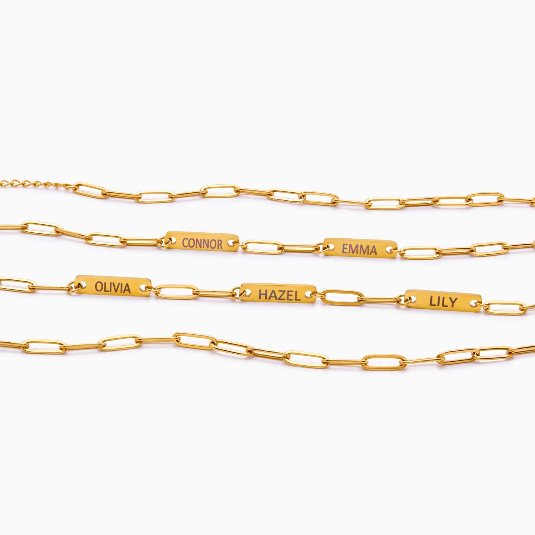 Paperclip Multi-Name Necklace