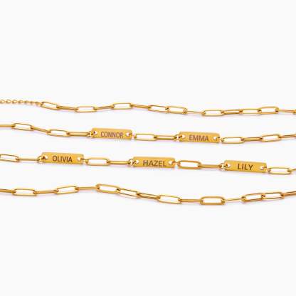Paperclip Multi-Name Necklace