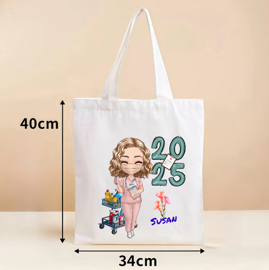 White canvas bag