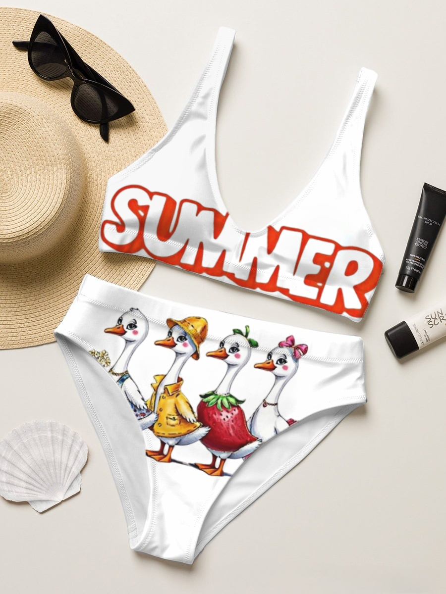 Summer Duck Sexy Two-Piece Bikini Set Swimsuit 