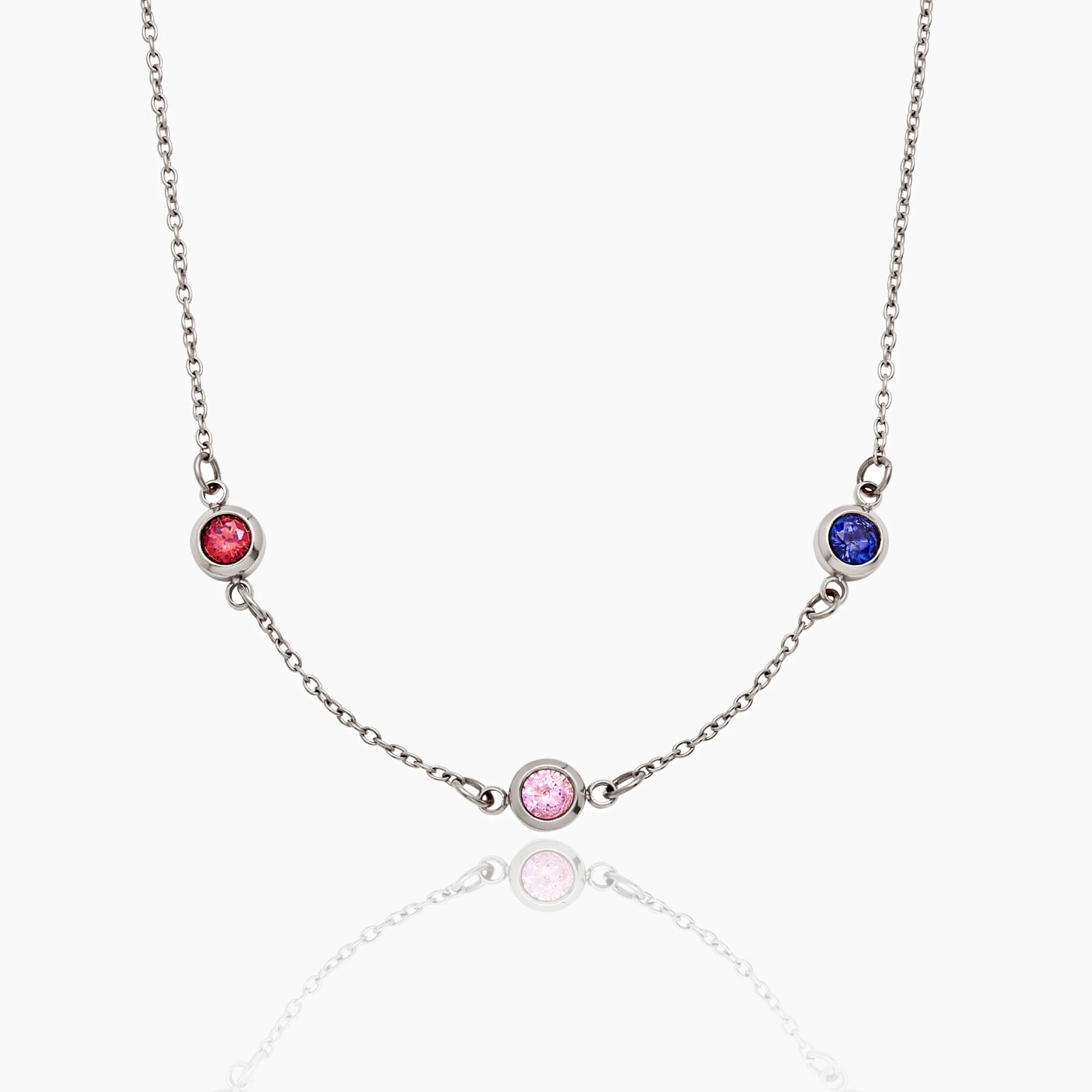 Personalized Multi-Birthstone Necklace