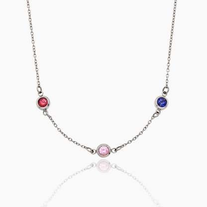 Personalized Multi-Birthstone Necklace