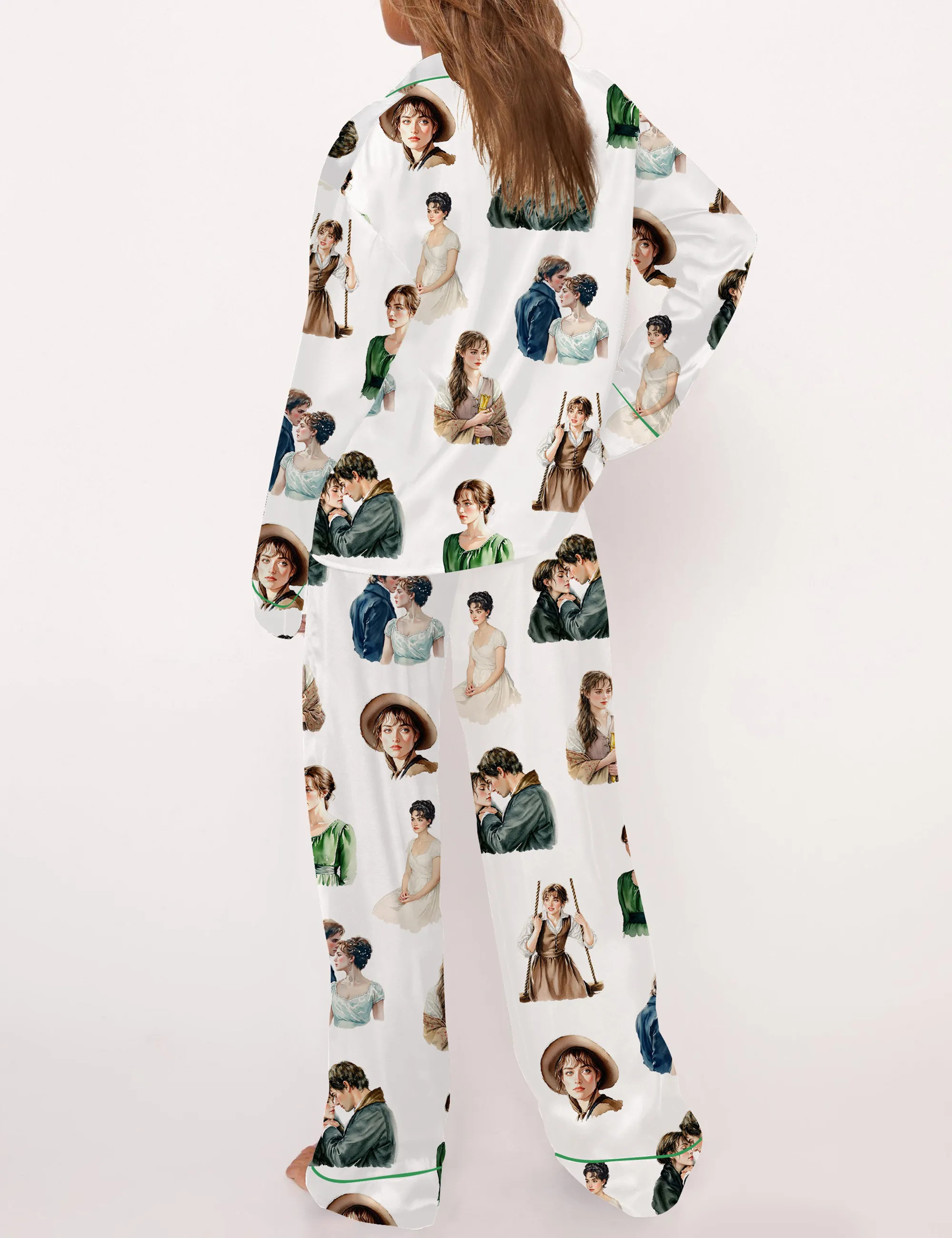 Pride And Prejudice Movie Silky Satin Pajama Set For Women