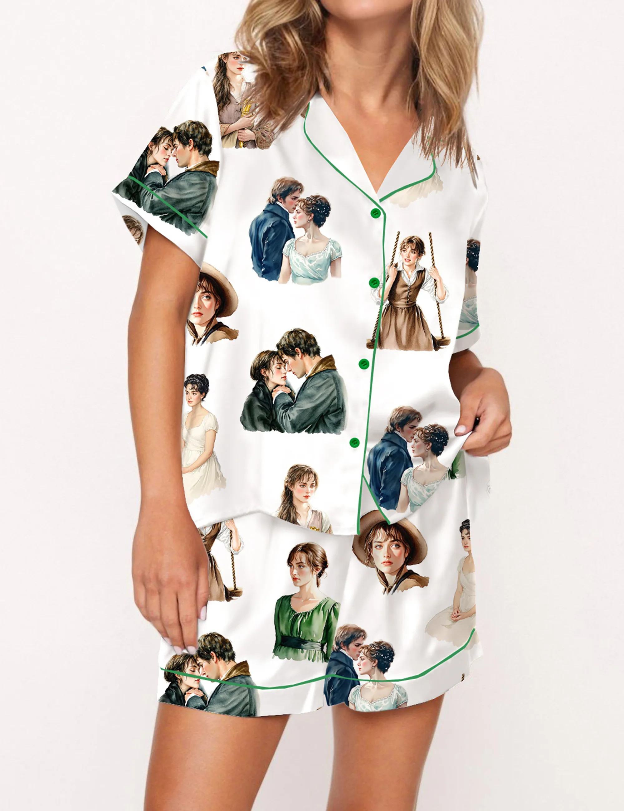 Pride And Prejudice Movie Silky Satin Pajama Set For Women