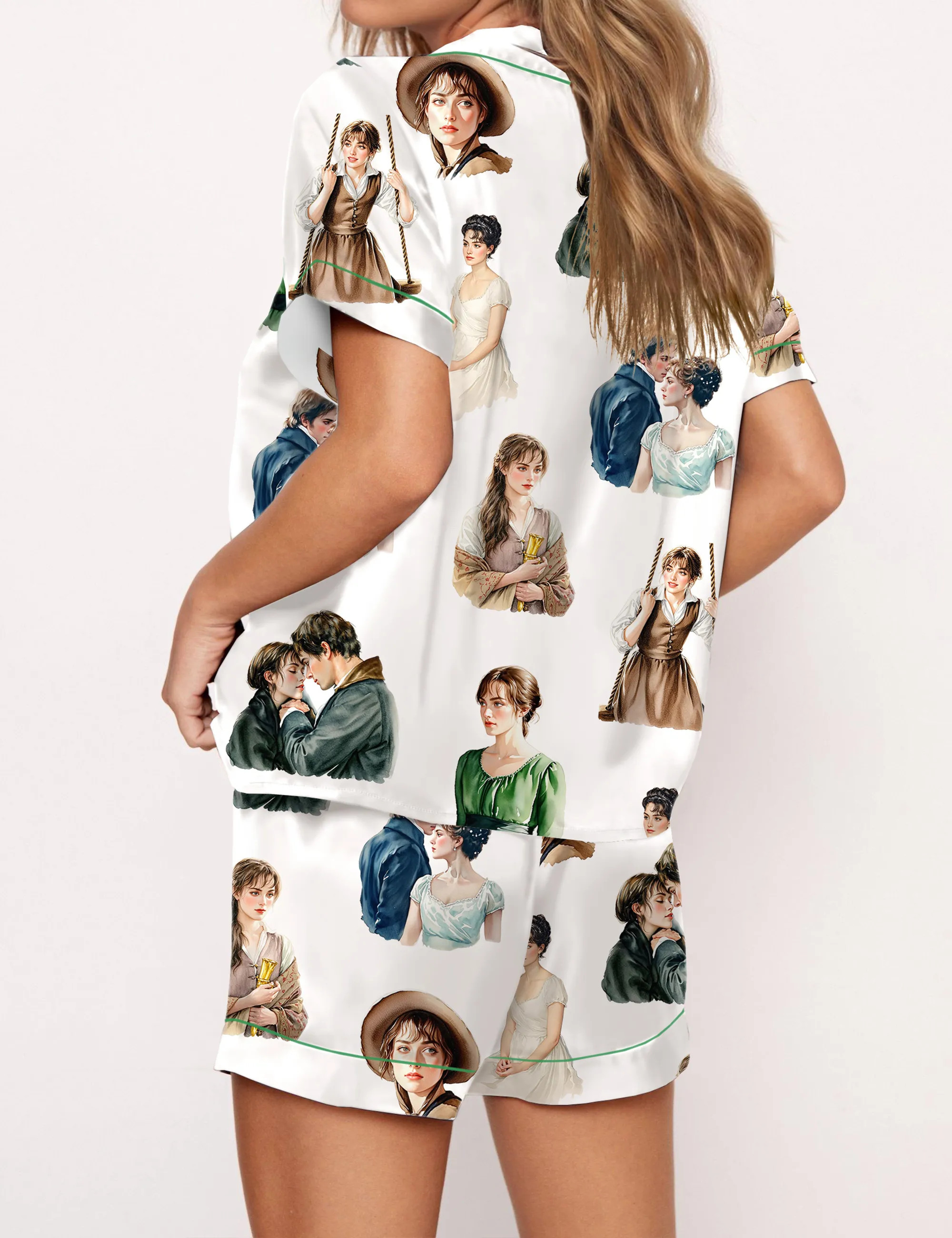 Pride And Prejudice Movie Silky Satin Pajama Set For Women