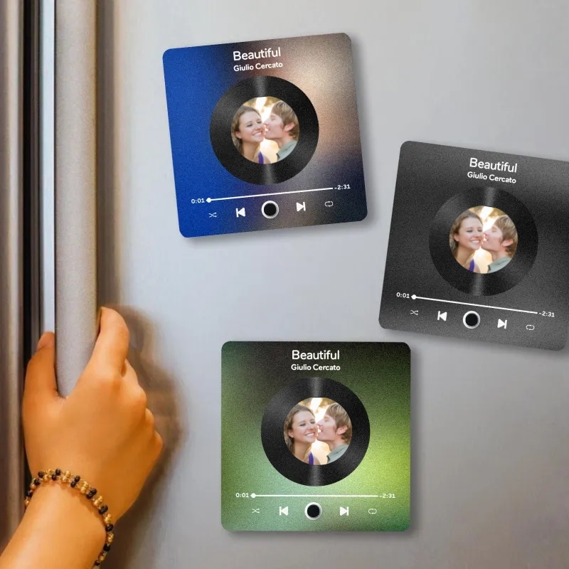 Personalized Photo Album Fridge Magnet Music Wall Photo Sticker Music Movement That Can Be Played Without Cell Phone