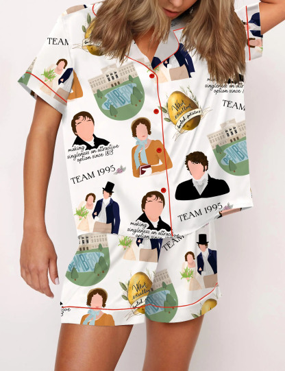 1995 Pride And Prejudice Silky Satin Pajama Set For Women