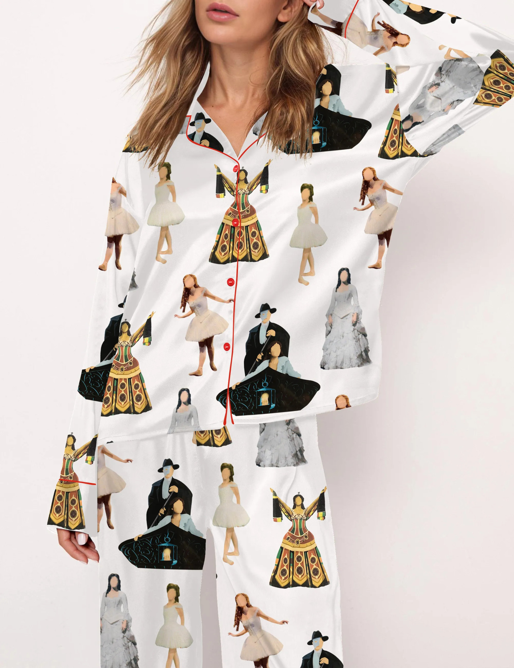 Christine The Phantom Of The Opera Silky Satin Pajama Set For Women