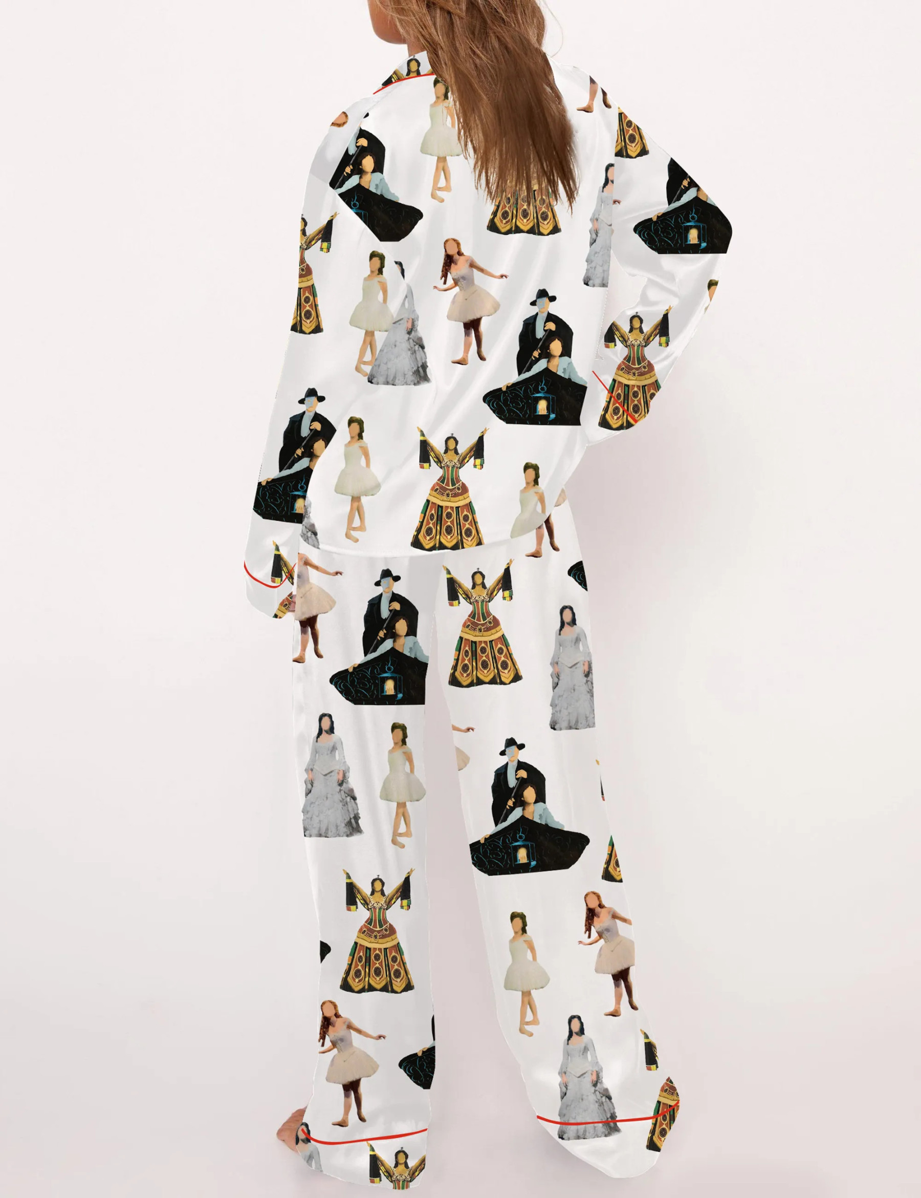 Christine The Phantom Of The Opera Silky Satin Pajama Set For Women