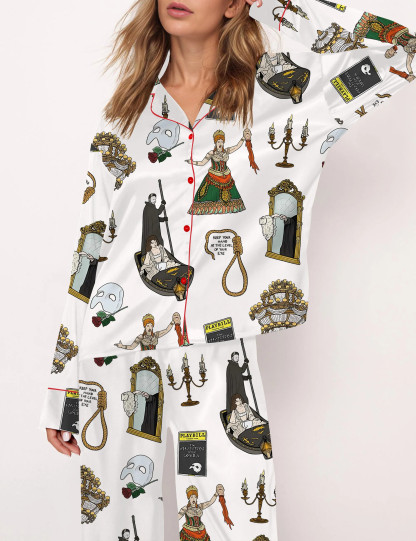 Phantom Of The Opera Musical Silky Satin Pajama Set For Women