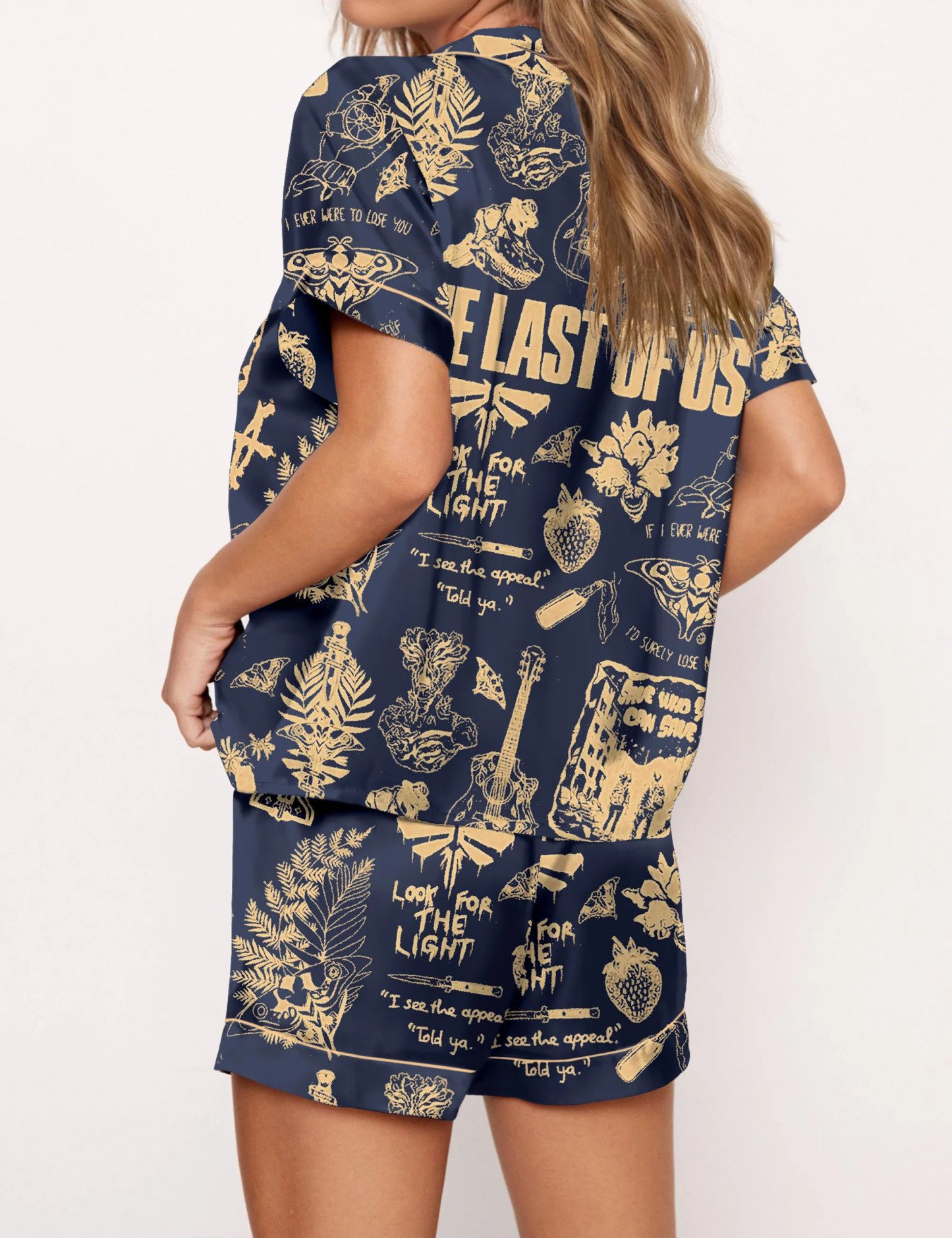 Last Of Us Movie Silky Satin Pajama Set For Women