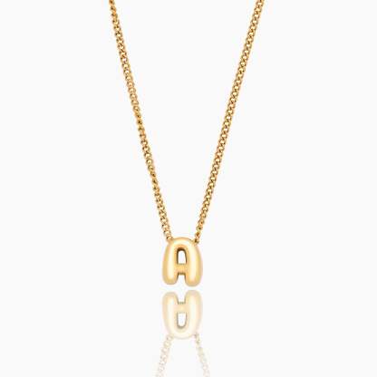 Bubble Initial Charm Necklace