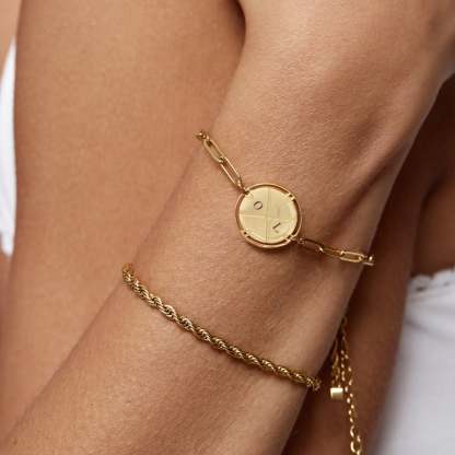 Engraved Compass Bracelet