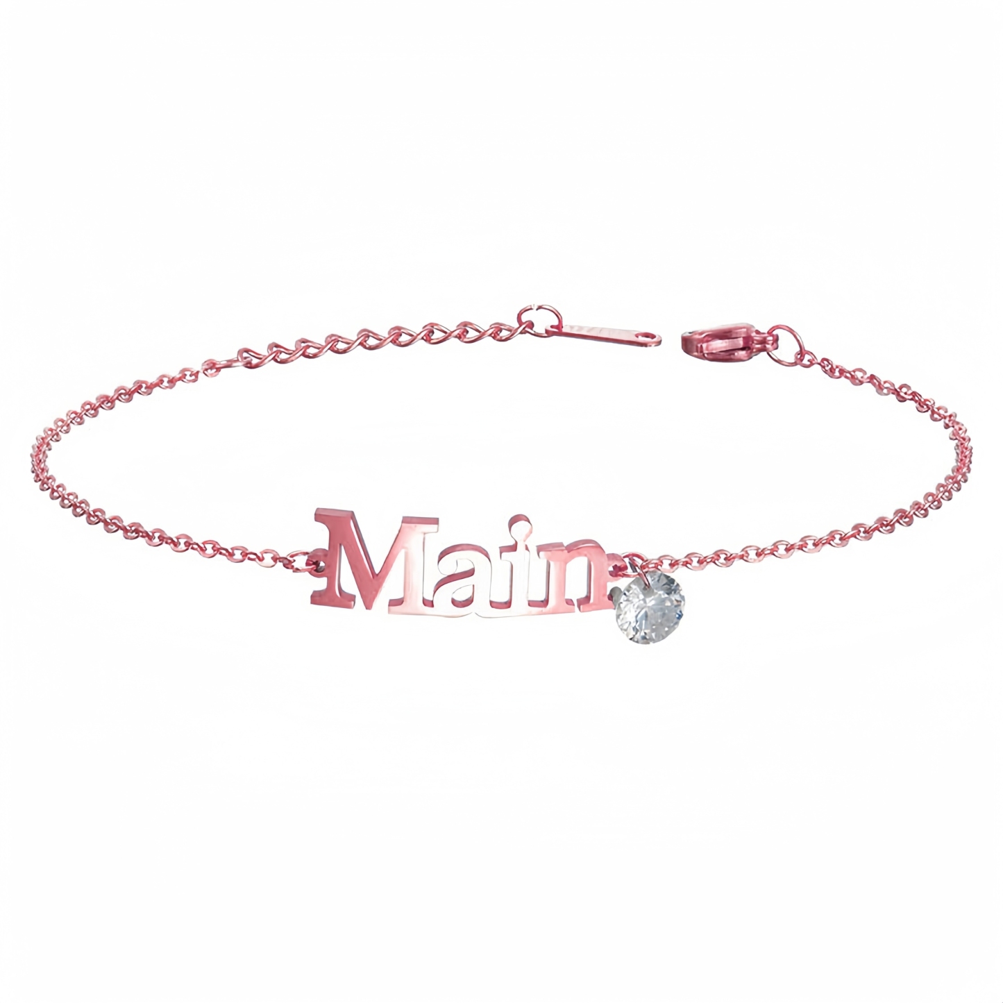 Custom Minimalism Name Bracelet with Birthstone