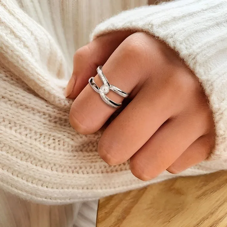 To My Daughter Mother&Daughter Forever Linked Together Ring