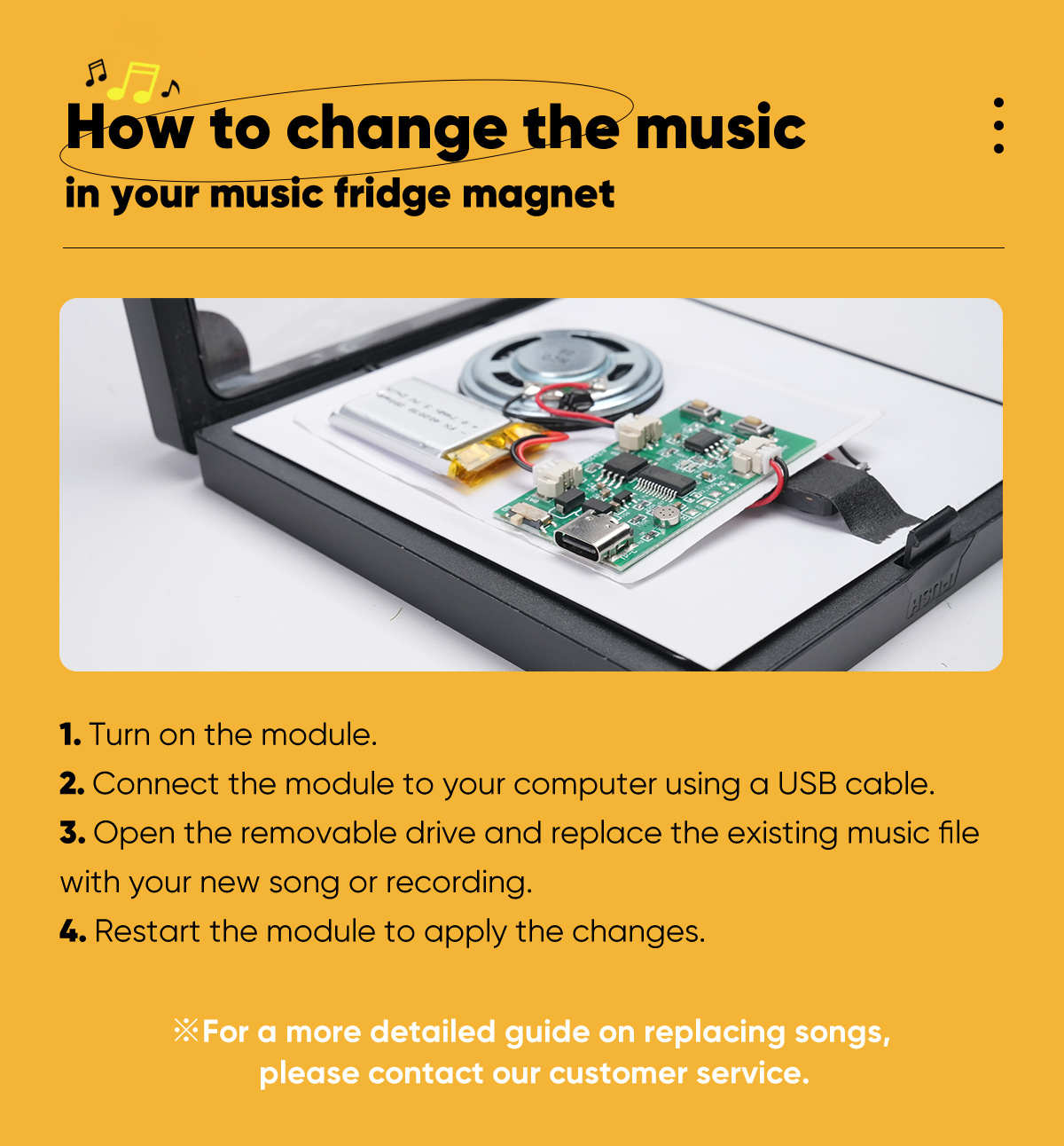 Customized Music Fridge Magnet Personalized Photo Fridge Magnet Can Play Songs and Adjust Volume