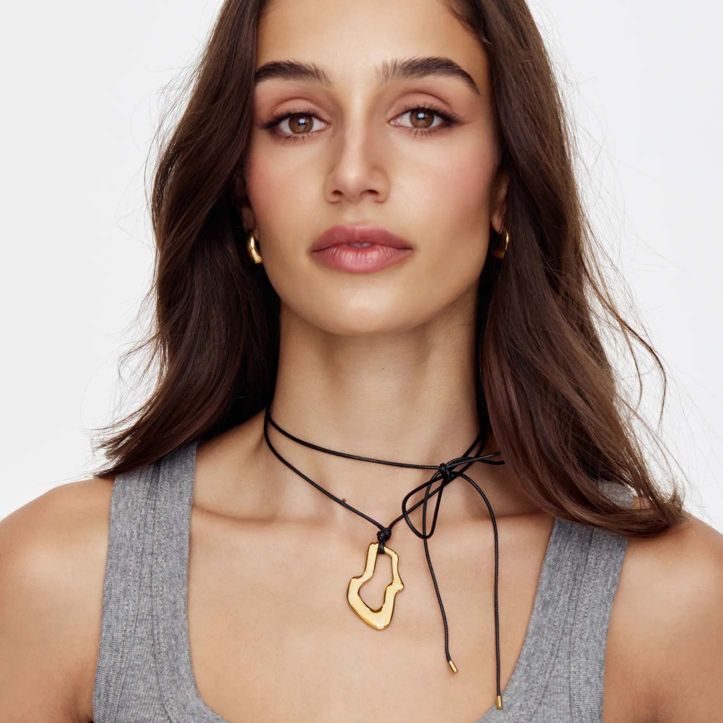 Molten Wave Cord Necklace