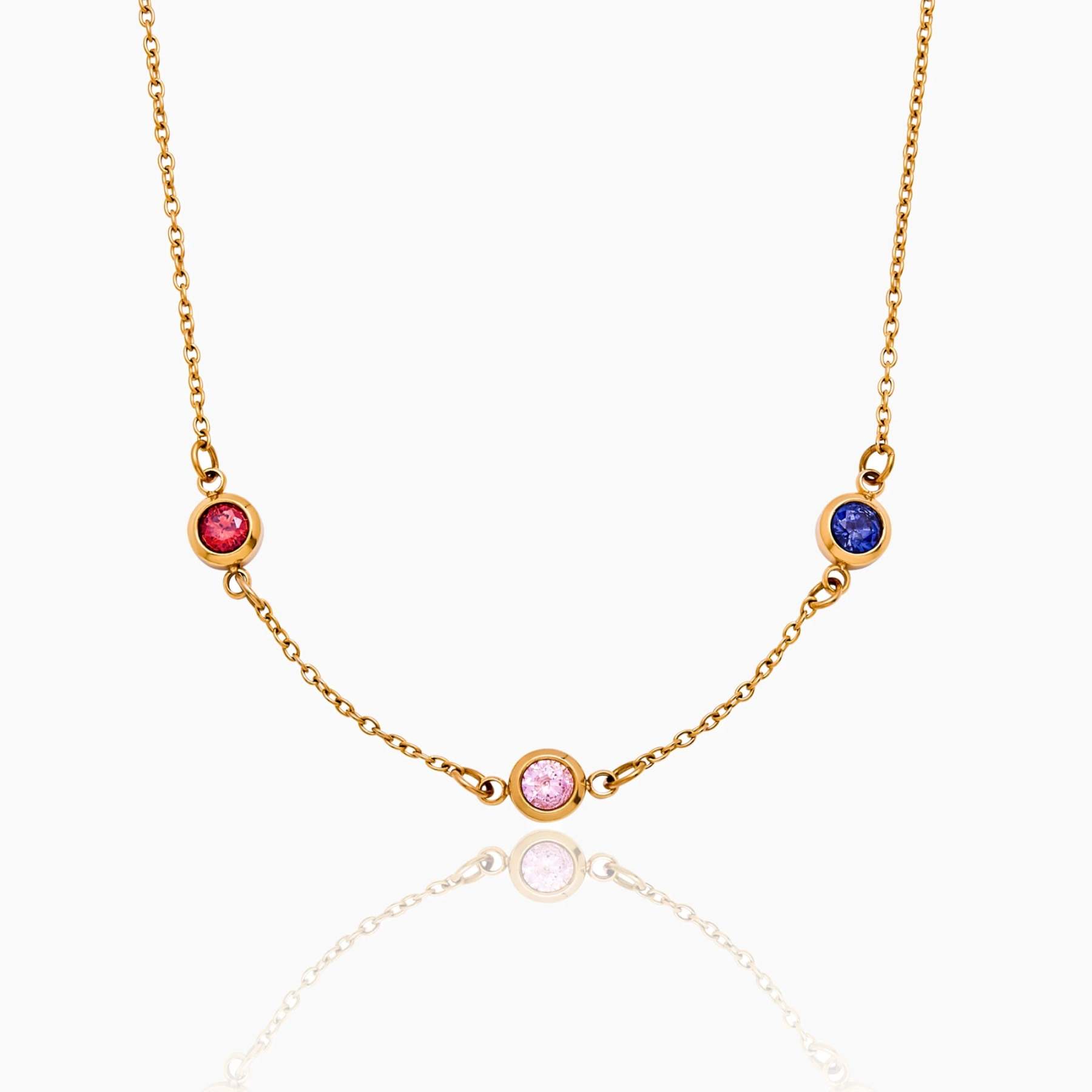 Personalized Multi-Birthstone Necklace