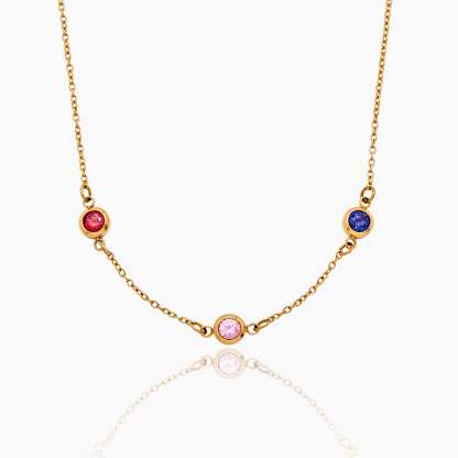 Personalized Multi-Birthstone Necklace
