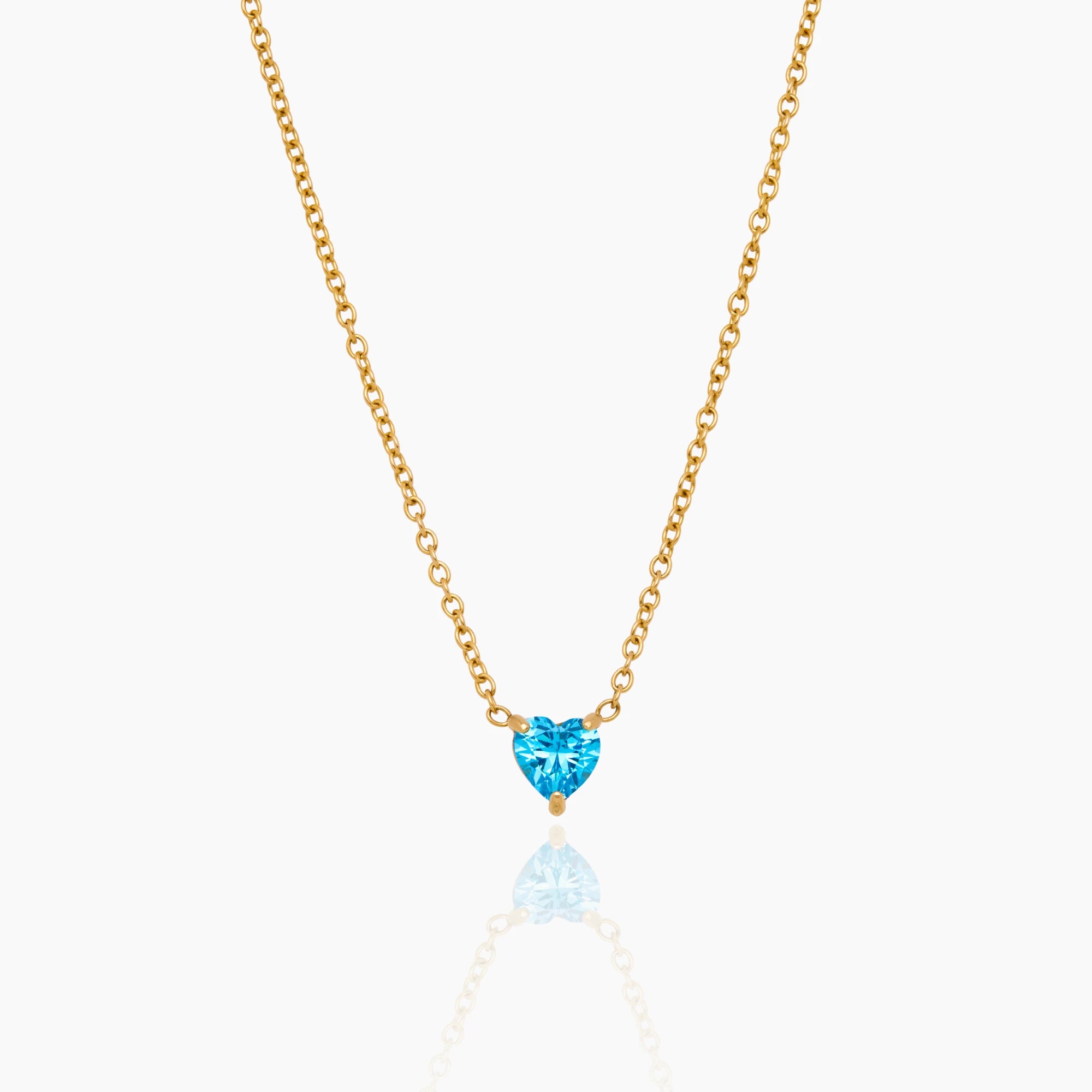 Heart Birthstone Necklace