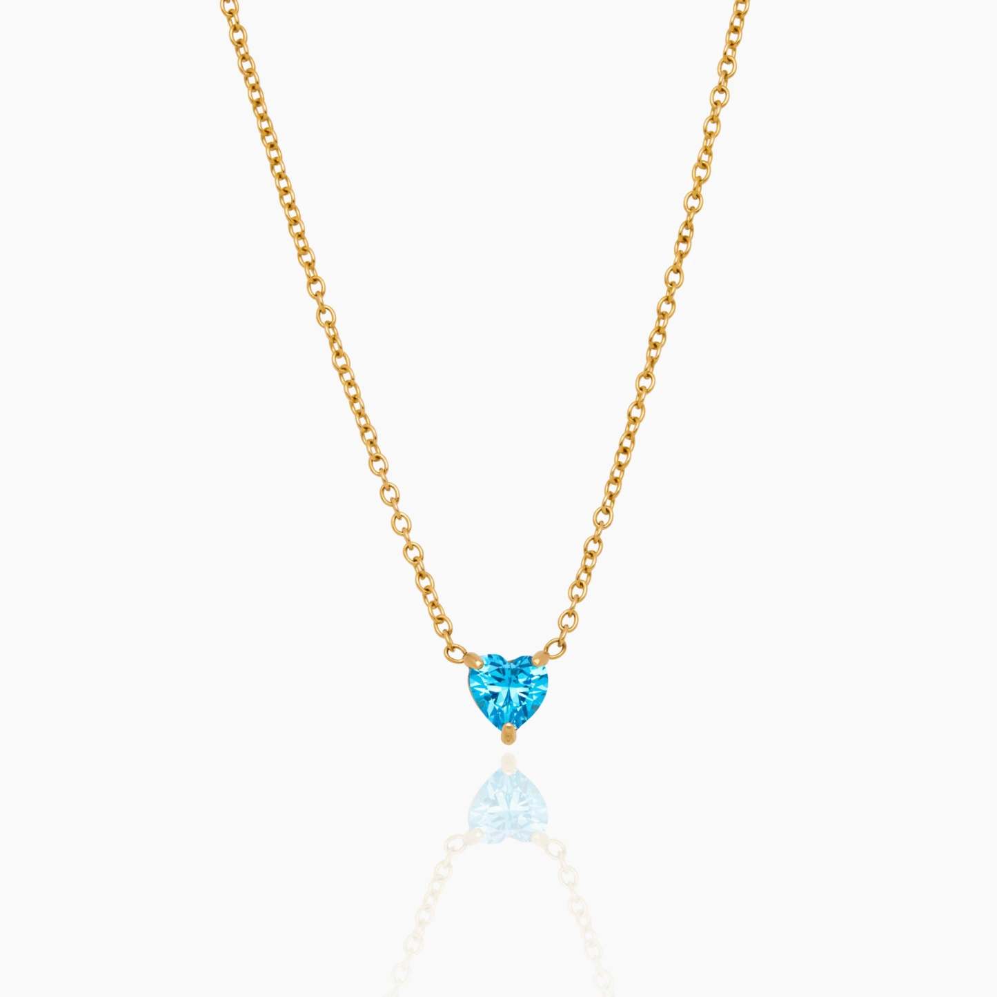 Heart Birthstone Necklace