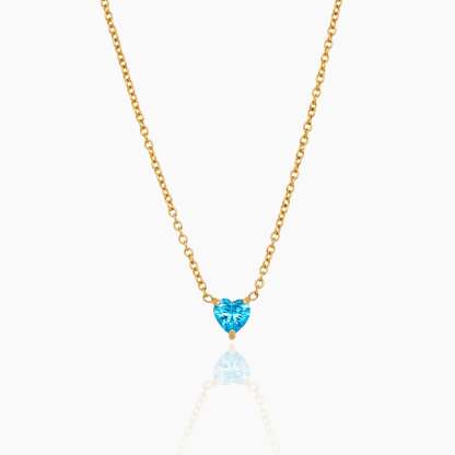 Heart Birthstone Necklace