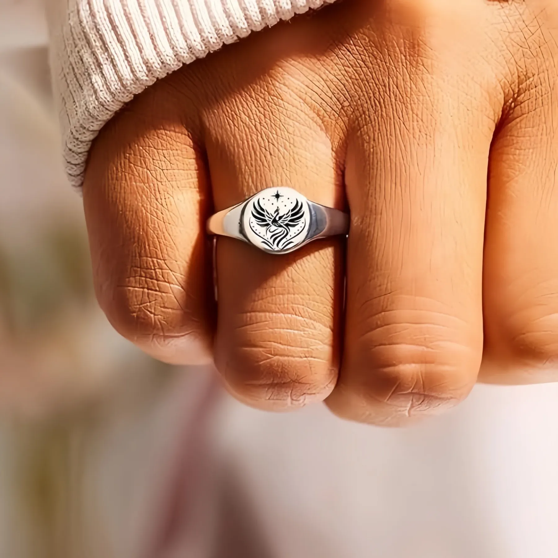 Rise From Ashes -Phoenix Signet Ring