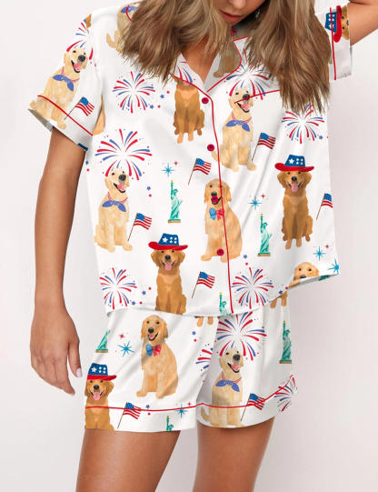 American Golden Retriever Pajama Set