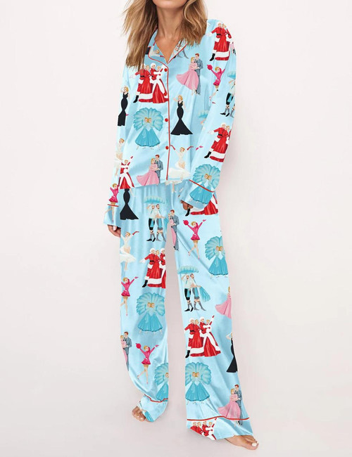 Christmas Satin Pajama Set For Women