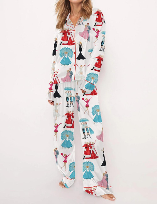 Christmas Satin Pajama Set For Women