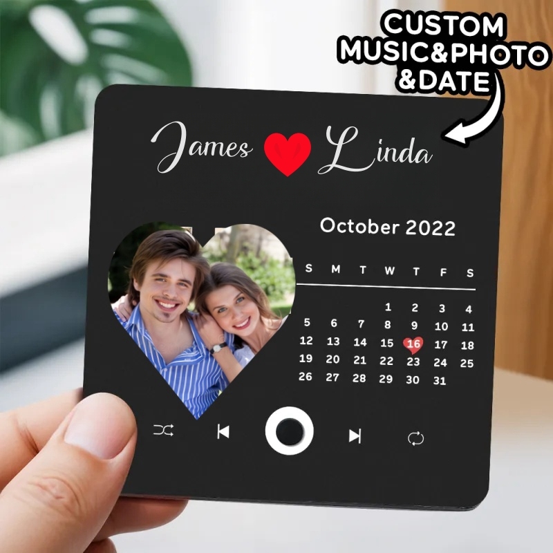 Personalized Photo Album Fridge Magnet Music Wall Photo Sticker Music Movement That Can Be Played Without Cell Phone