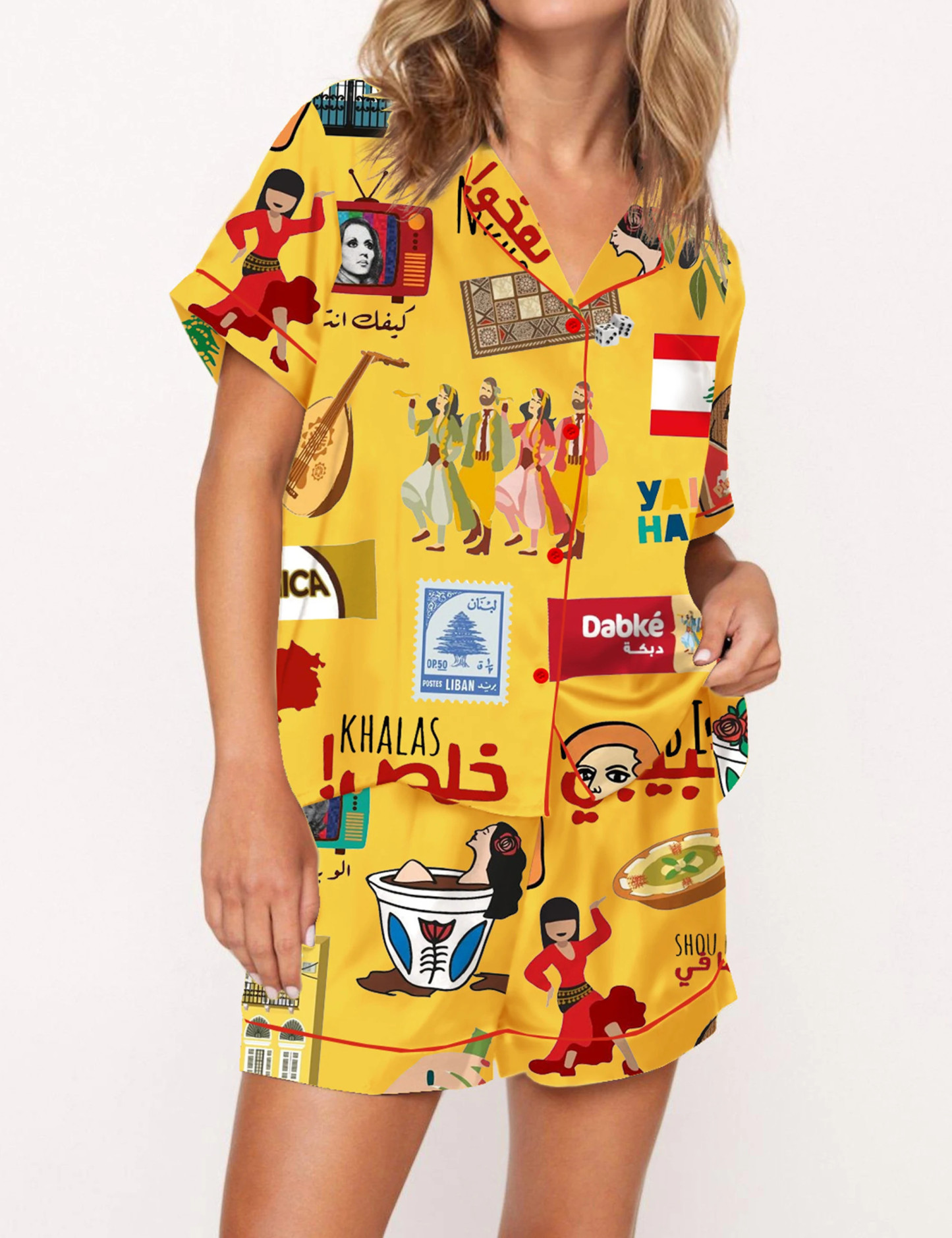 Lebanese Satin Pajama Set For Women