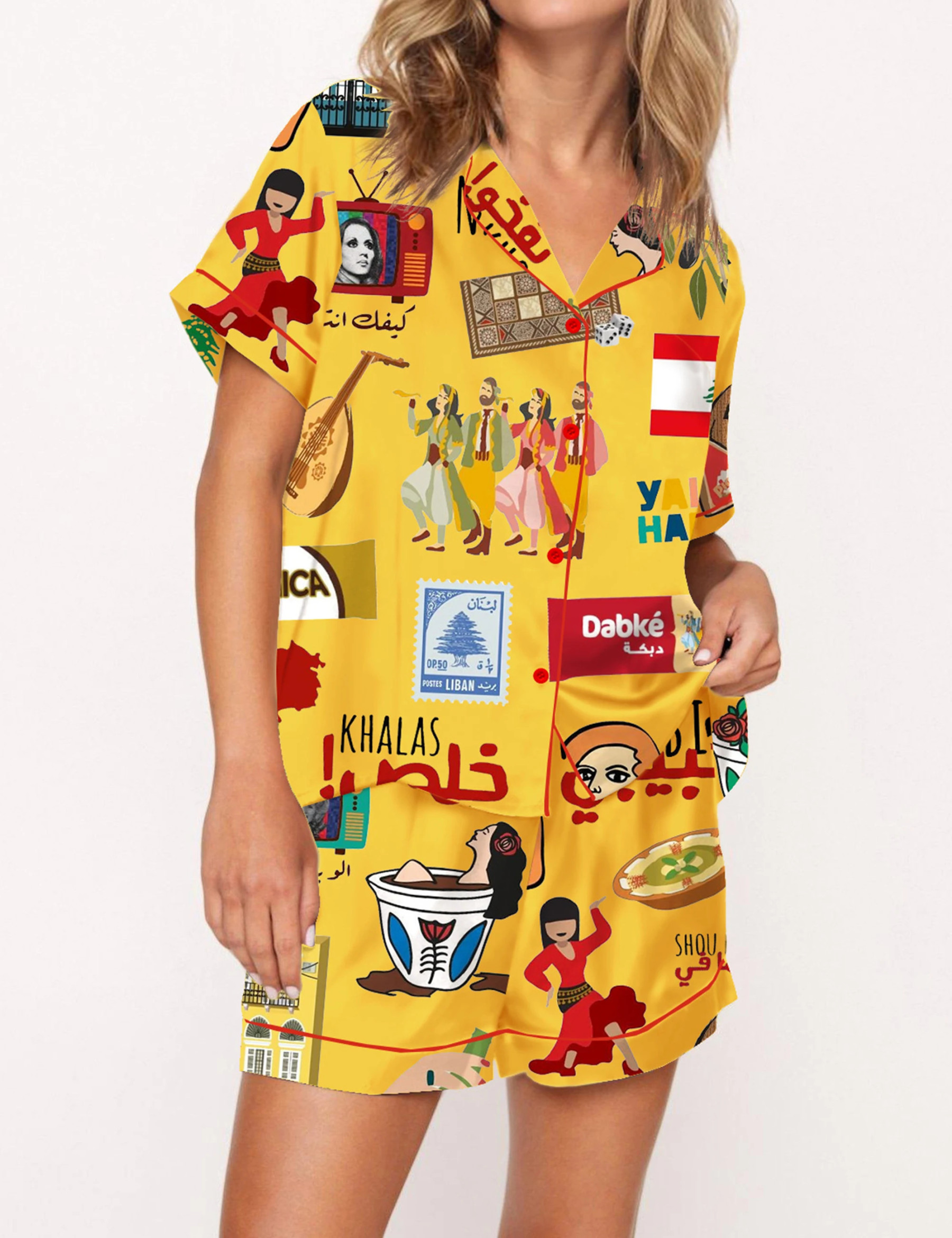 Lebanese Satin Pajama Set For Women