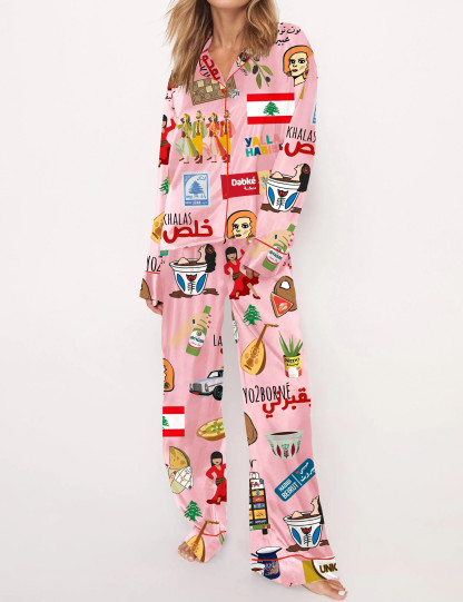 Lebanese Satin Pajama Set For Women