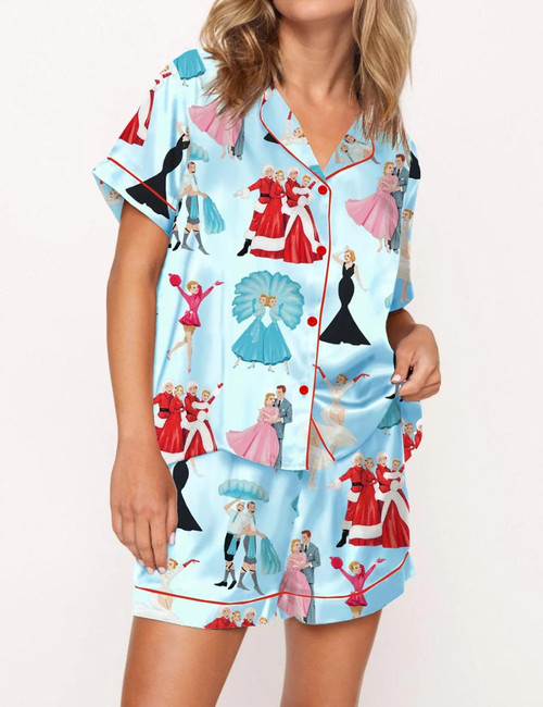 Christmas Satin Pajama Set For Women