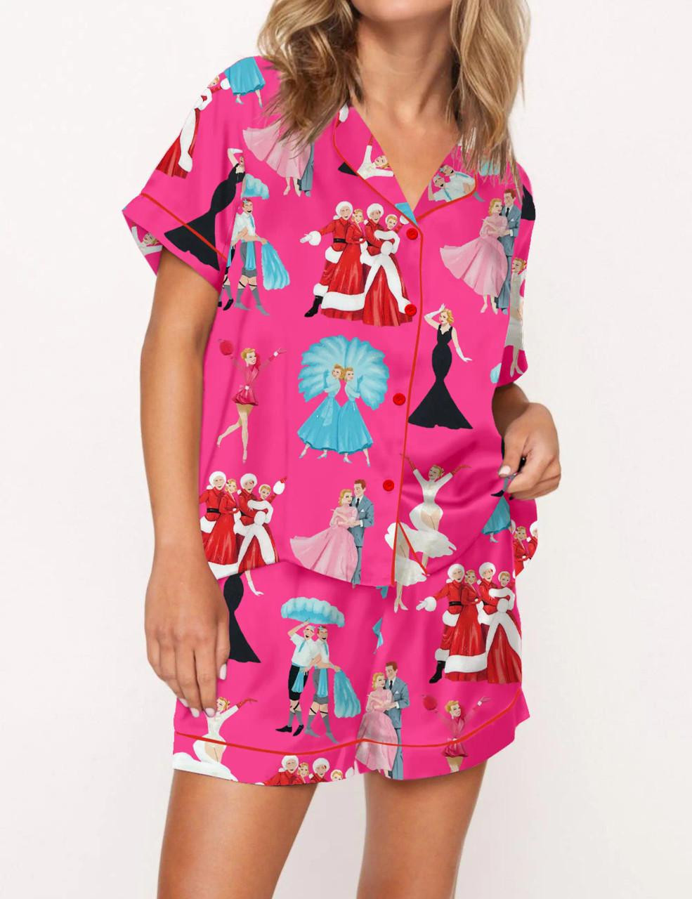 Christmas Satin Pajama Set For Women