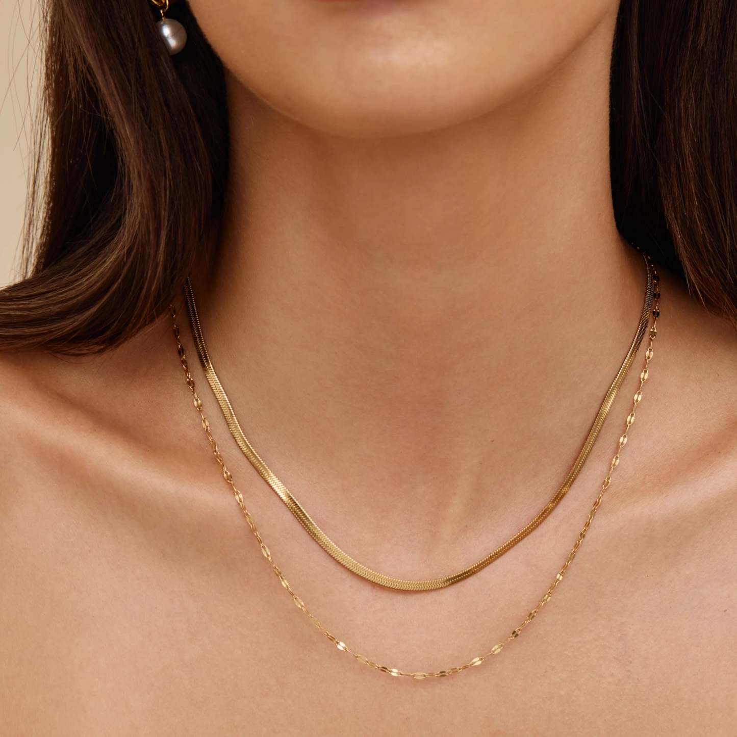 Engraved Herringbone Necklace