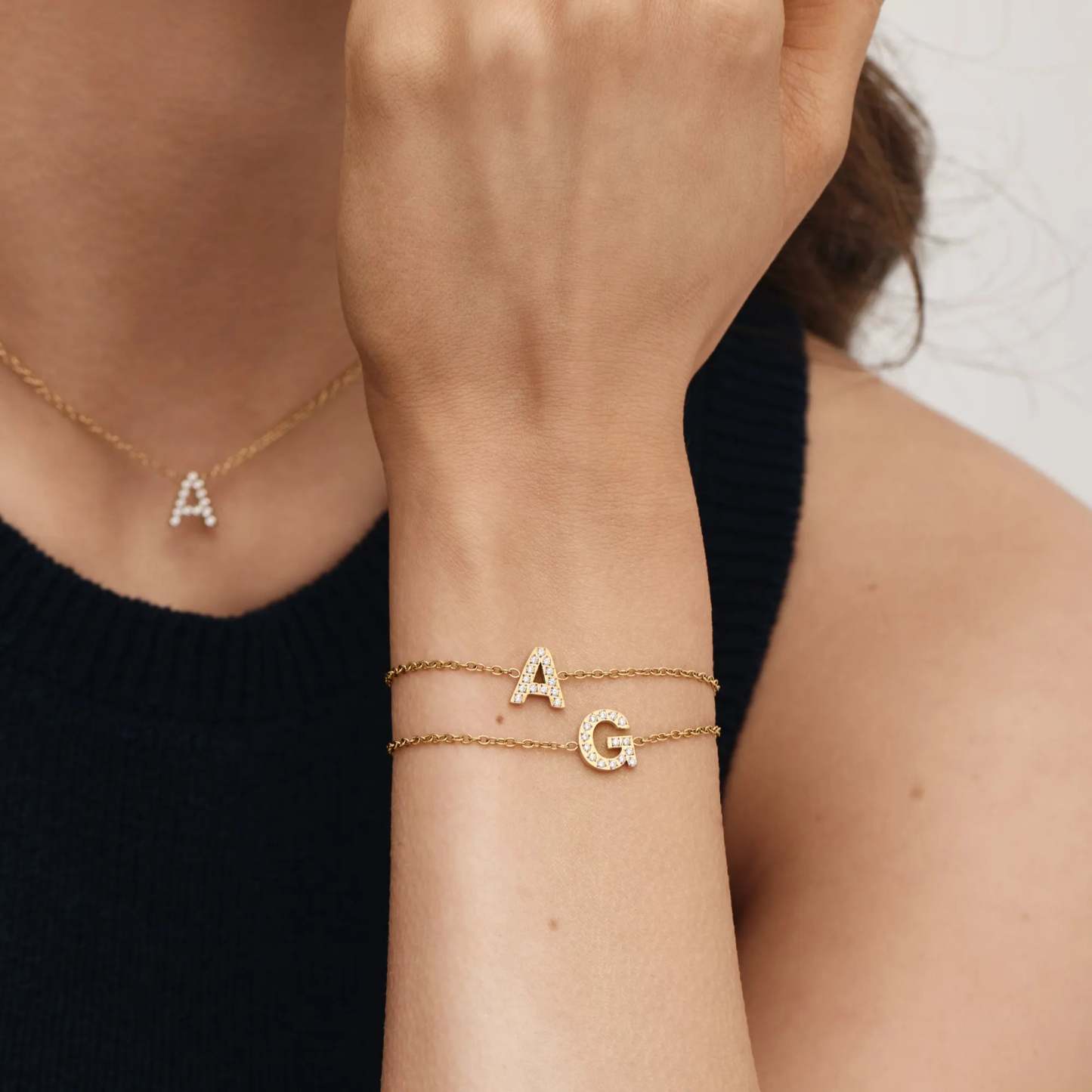 Pavé Initial Bracelet
