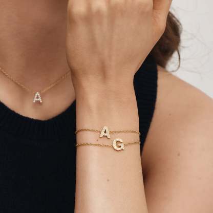Pavé Initial Bracelet