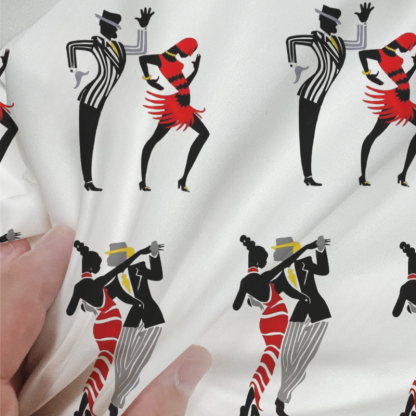 Abstract Duet Dance 100% Cotton Duvet Cover Set  King Twin Comforter Queen Bedding for Guest Room with Hidden Zipper Closure 3Pcs