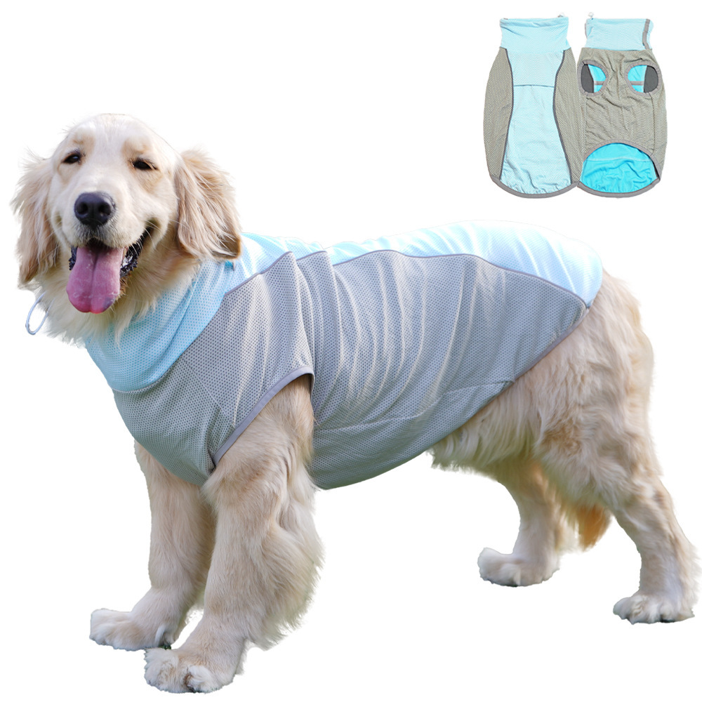 Summer Pet Clothes Small Medium & Large Dog T-Shirt Dog Apparel Breathable Dog Tank Top Summer Dog Vest Pet Ice Silk Cooling Vest