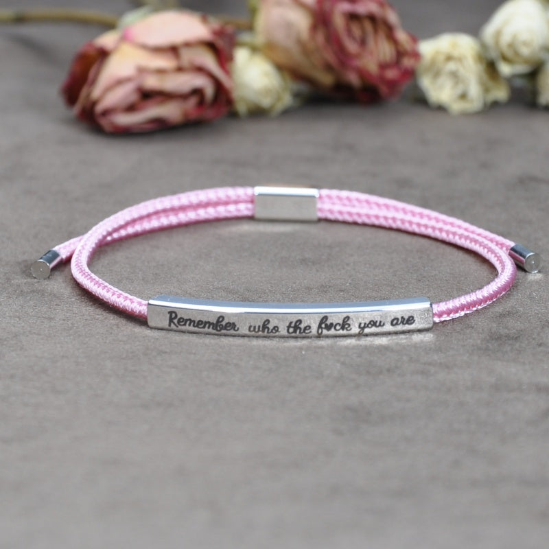 Remember Who You Are Motivational Tube Bracelet