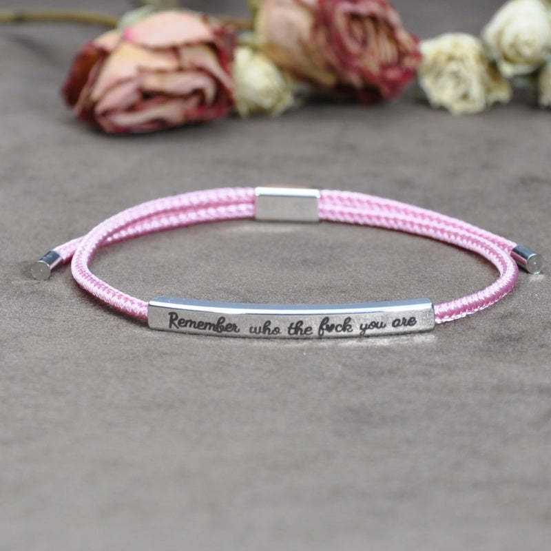 Remember Who You Are Motivational Tube Bracelet