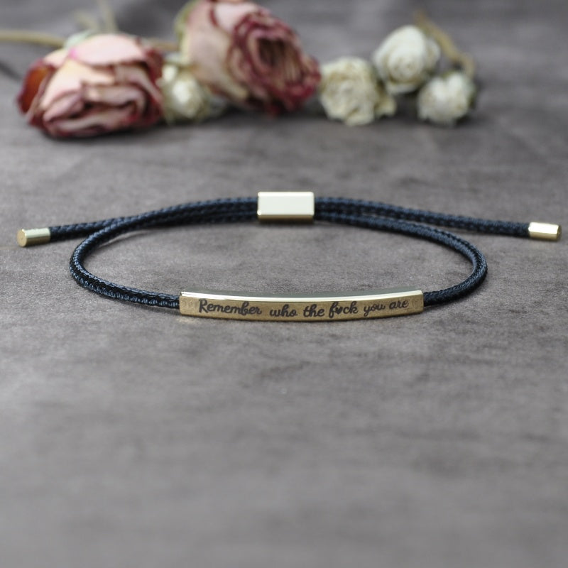 Remember Who You Are Motivational Tube Bracelet